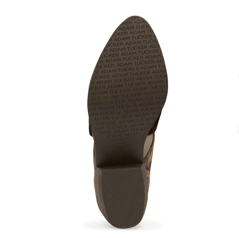 Chic Adam Tucker Velvet Floral Booties - Picture 6 of 6